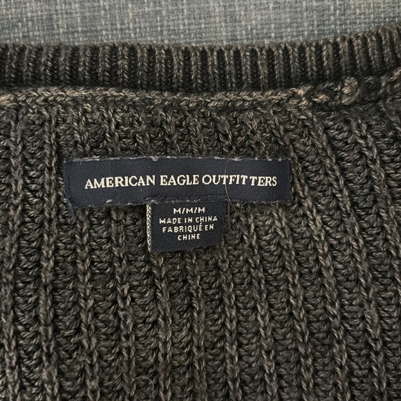 American Eagle Charcoal Gray Sweater size M - Picture 2 of 4